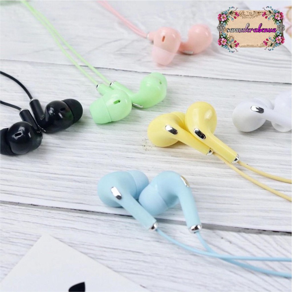 BM024 HEADSET HANDSFREE Hf earphone U28 MACARON MATE COLOR HIFI EXTRA BASS SB968