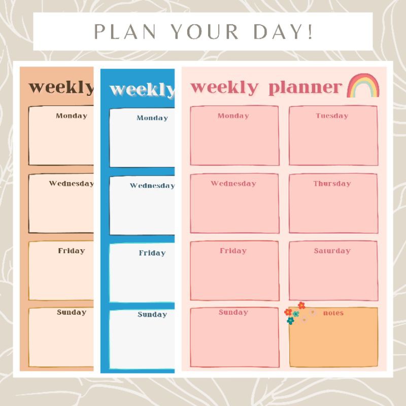 

WEEKLY PLANNER UKURAN A3+ SERI 1
