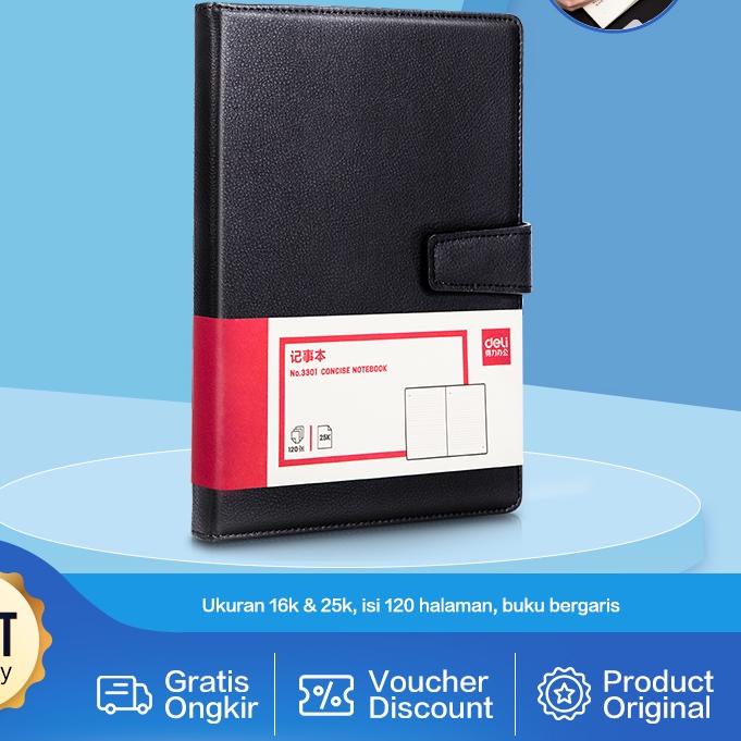 

Promo 3.3 Deli Concise Notebook Buku Catatan 25K/16K 120 page3301 3302