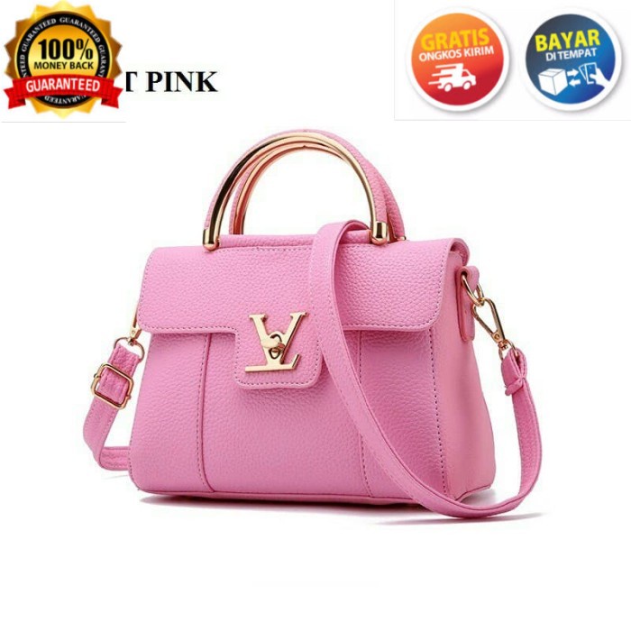 COD TAS SELEMPANG WANITA LV MOTIF JERUK ANEKA WARNA TALI PANJANG TOTE SLEMPANG PAKET HEMAT FREE DOMP