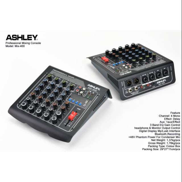 Mixer Ashley 4 Channel mix-400 baru