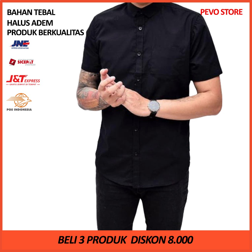 Kemeja Pria Atasan Distro Baju Cowok Pakaian Pria Terbaru Casual N0J2 Murah Kemeja Cowok Hem Fashion