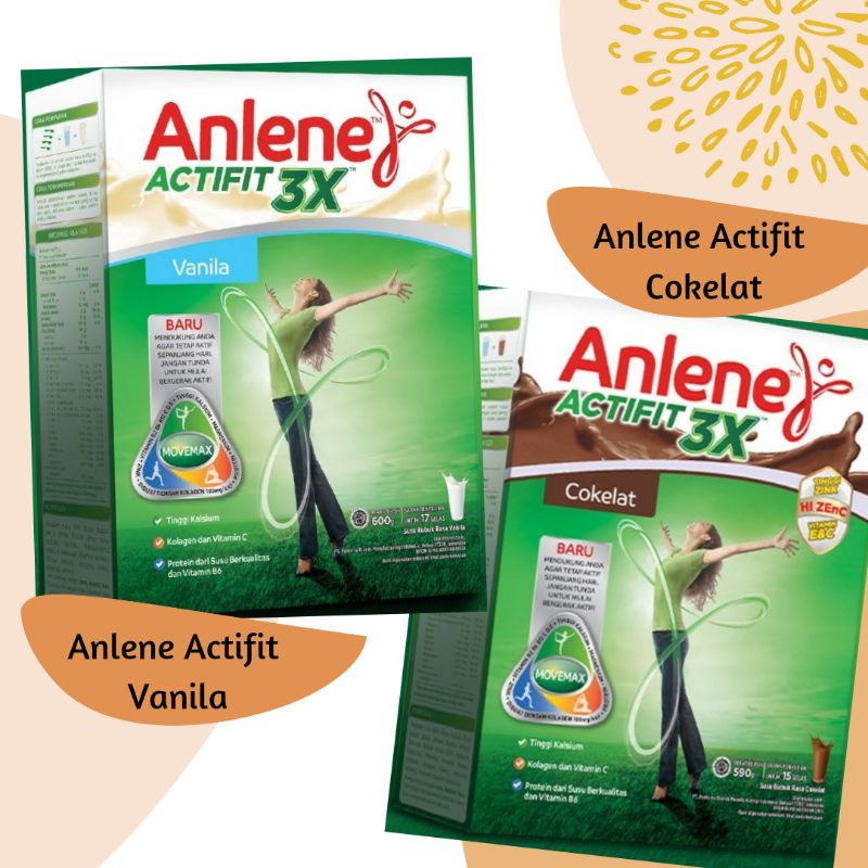 

Anlene Actifit 3X Vanila / Cokelat / Original 590 gr