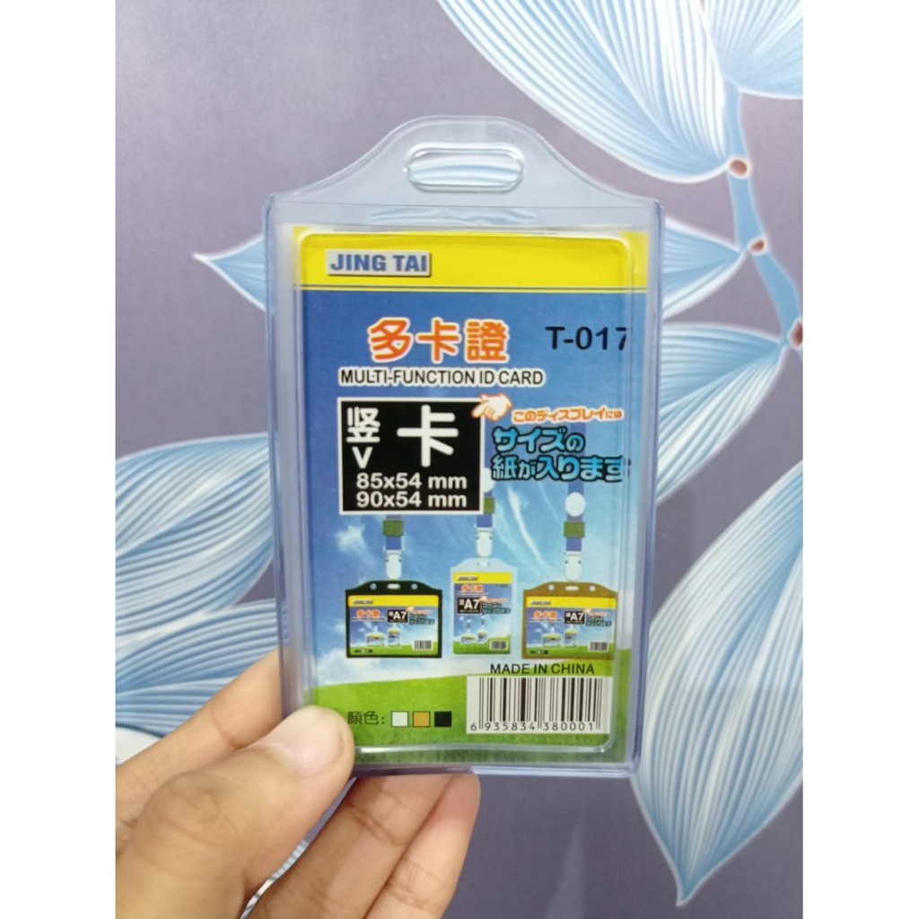 

Name Tag / Tempat Id Card Holder 2 Sisi Transparan / Lanyard Murah