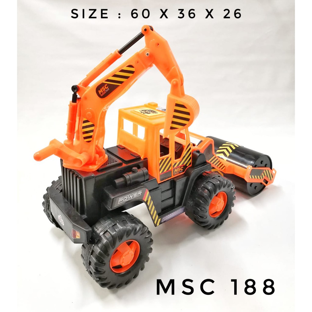 MAINAN MOBIL DORONG ANAK TRUK EXCAVATOR ASPHALT ROLLER JUMBO 2 IN 1 SG TOYS MSC 188