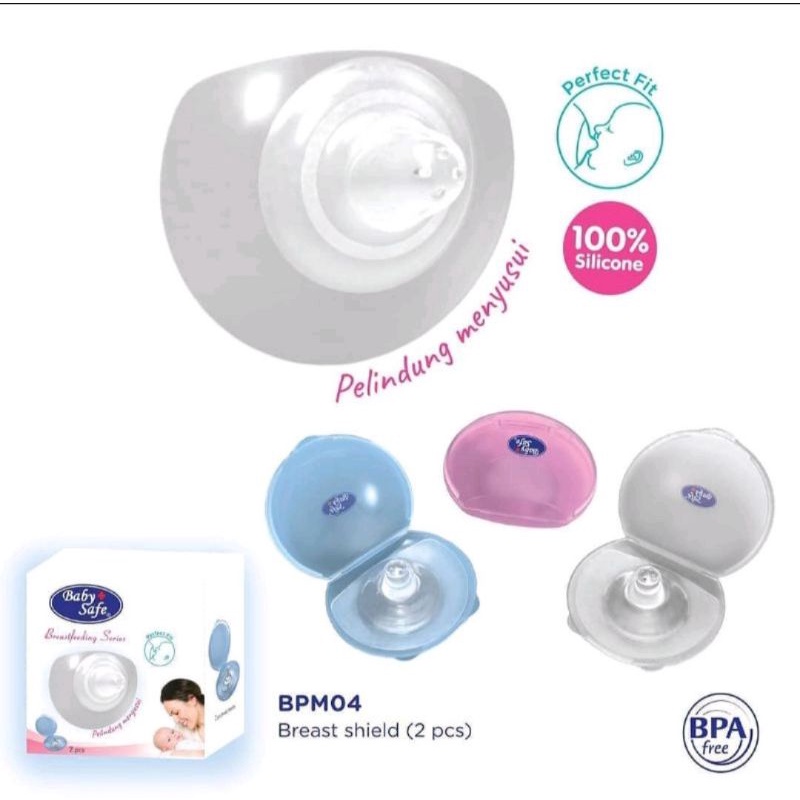 BabySafe Breast nipple Shield (2pcs) BPM04 / Pelindung puting