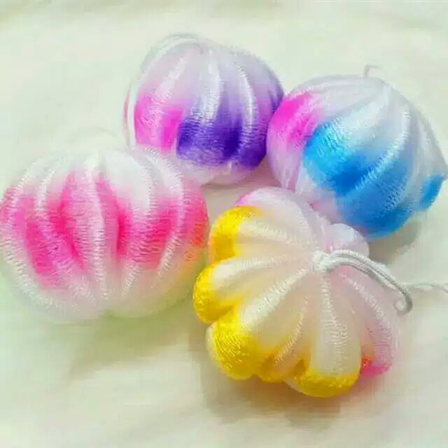 Spon Mandi / Shower Puff / Spons Busa Mandi / Bath Sponge Spon Mandi Warna Warni SPON MANDI BULAT / BAWANG RAINBOW SPON MANDI BLEWAH/LABU/BAWANG tebal lucu ORIGINALL