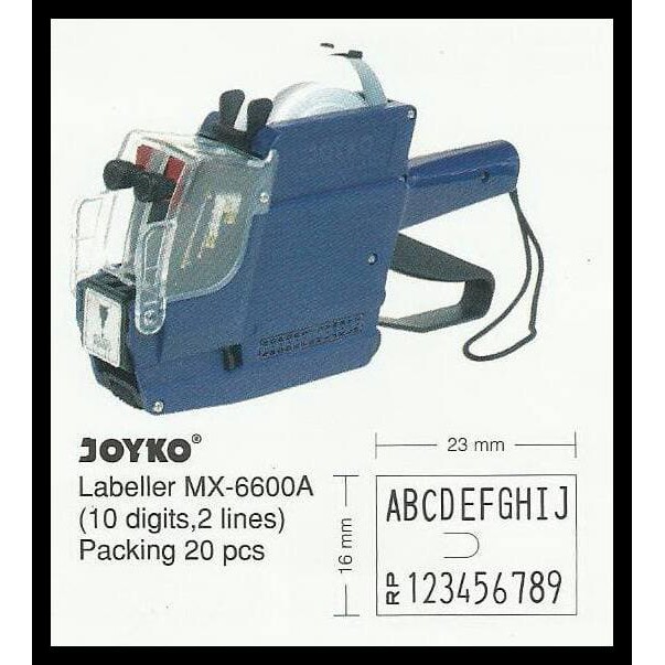 

BIG SALE! Paket Joyko MX-6600A (huruf,angka) - Alat Lebel Harga