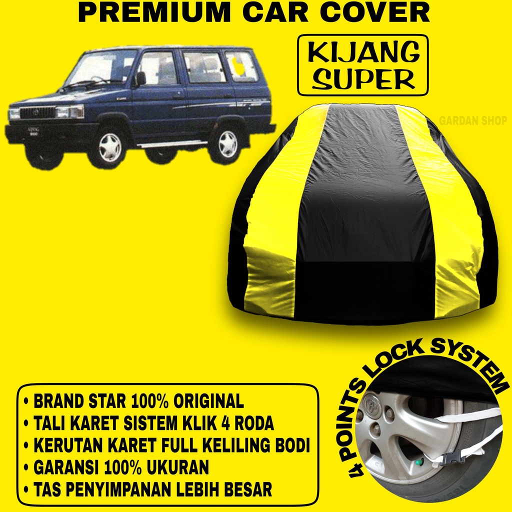 Body Cover KIJANG SUPER Sarung Strip KUNING Penutup Pelindung Bodi Mobil Kijang Super PREMIUM