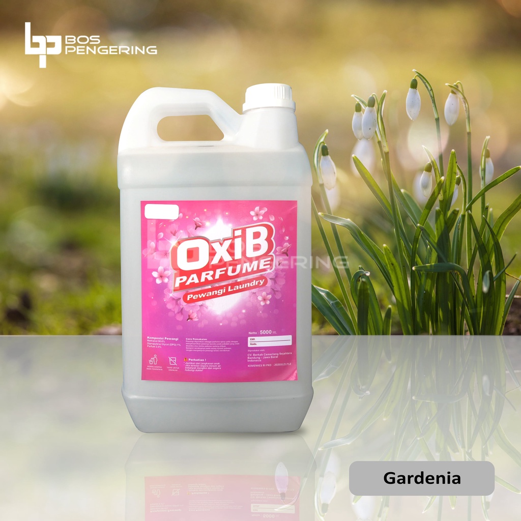 Pewangi Pakaian Laundry - OxiB Parfum Aroma Gardenia 5 Liter Segar Tahan Lama