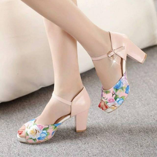 (COD) DIVISHOES HIGH HEEL 5CM Hak Tahu PD246 SALEM  (REALPICT GESER)