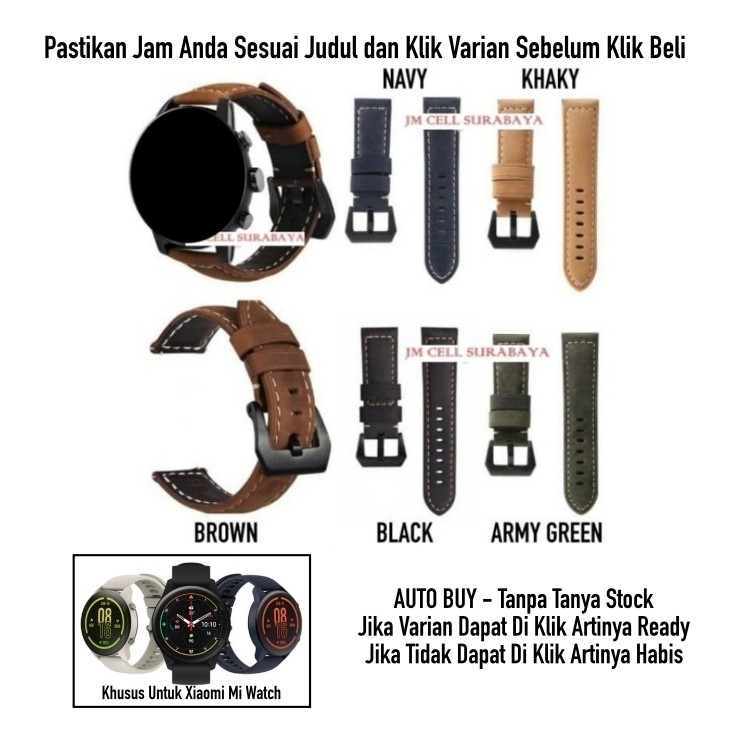 Tali Jam Tangan Strap Xiaomi Mi Watch - Crazy Horse Leather Kulit