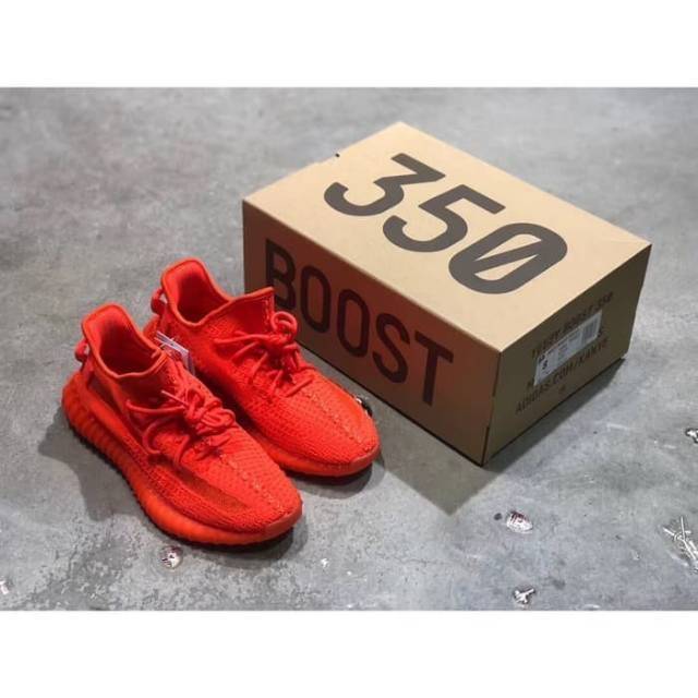 Ladies Adidas Yeezy Boost 350 V2 SPLY - Static Red