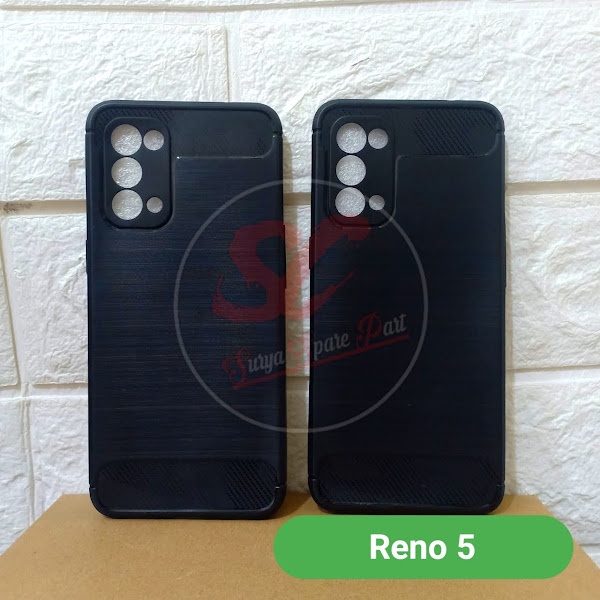 SOFTCASE OPPO RENO 5 - CASE IPAKY CARBON OPPO  RENO 5F  - SC