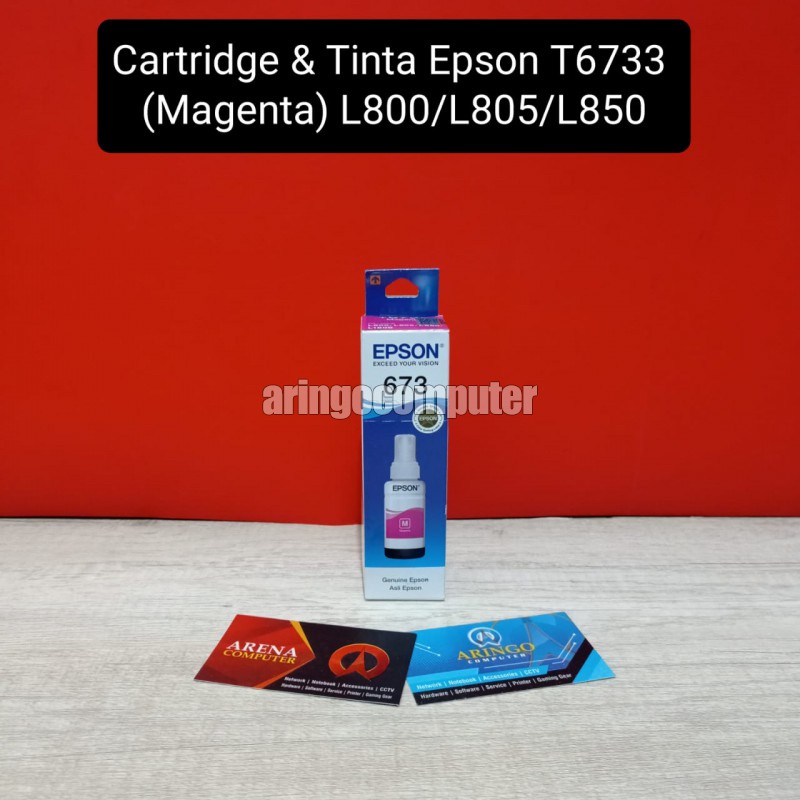 Cartridge &amp; Tinta Epson T6733 (Magenta) L800/L805/L850