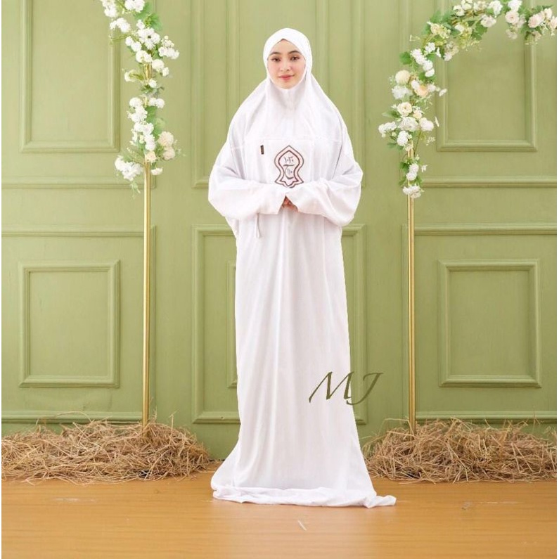 Mukena Hadramaut Terompah Putih