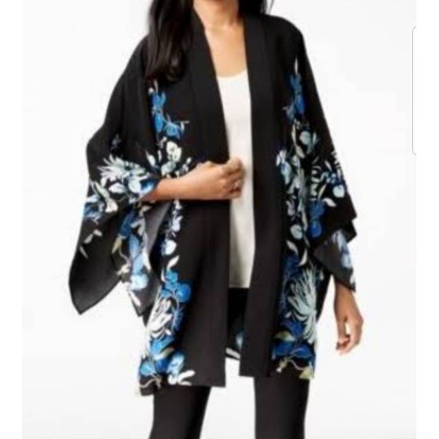 Baju Cardigan Kimono Jepang Motif Bunga