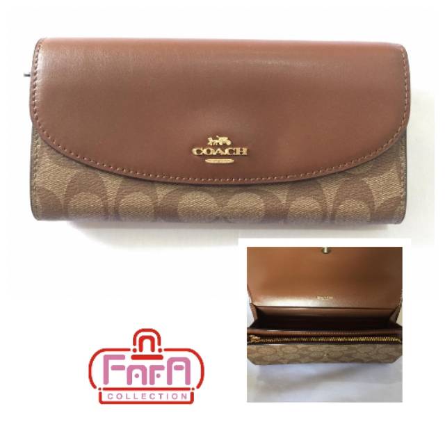 Coach Womens Boxed Slim Envelope Wallet in Signature Canvas F54022