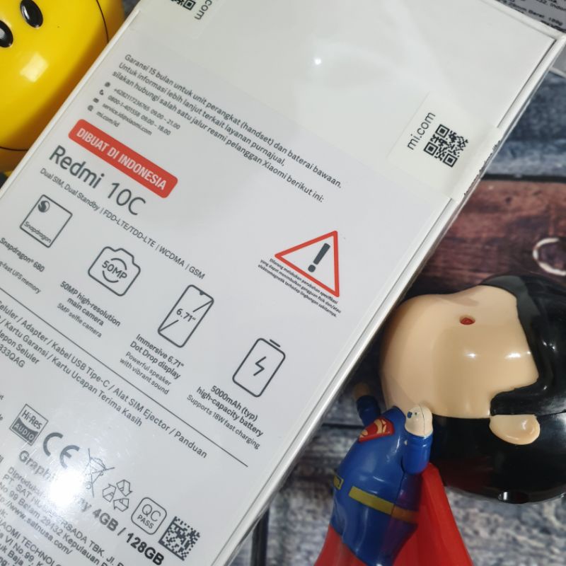 Redmi 10C 4/128 GB Snapdragon 680 50MP Camera 4G LTE.. Garansi Resmi.. New.. Segel-1