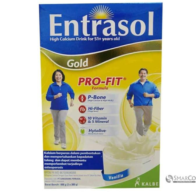 

New Entrasol Gold 600 Gram Susu Tulang Dewasa Kalbe - Vanilla Vanila