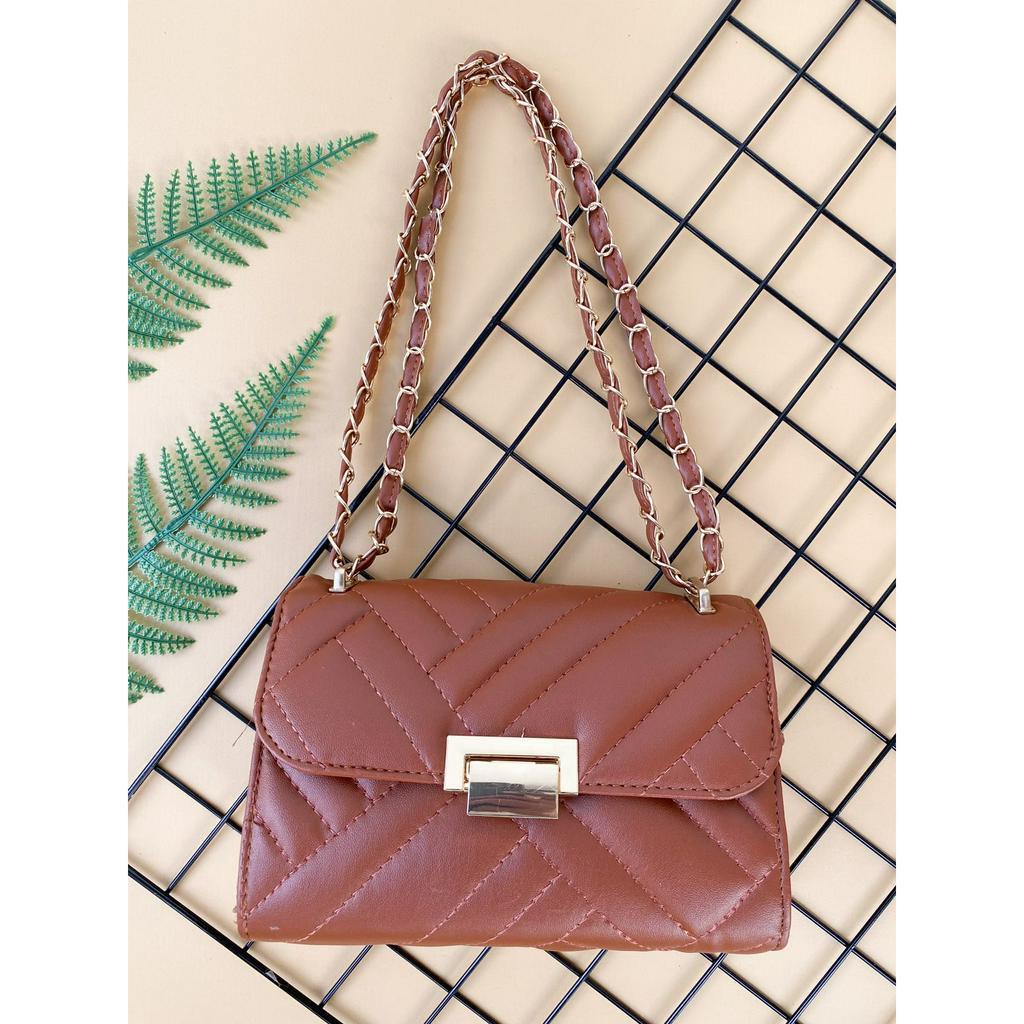 TAS WANITA TAS SLEMPANG GLORIA MERAH BATA