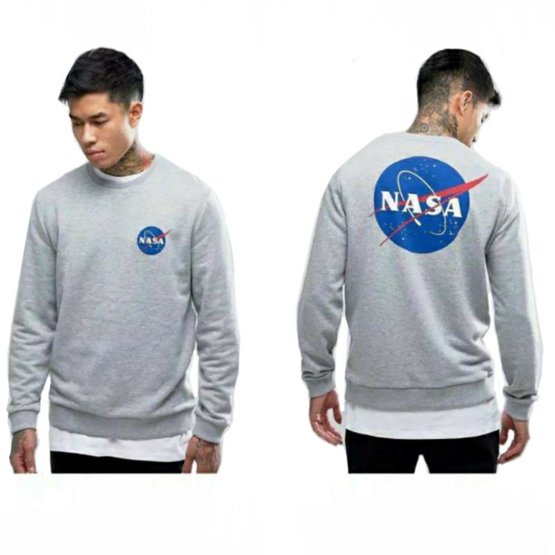 S - XXXXXL(6XL) Sweater NASA BIGSIZE JUMBO Jaket Sweatshirt Distro Loose Long Sleeve Astronot OVERSIZE Unisex 6XL 5XL 4XL 3XL 2XL XL L M S