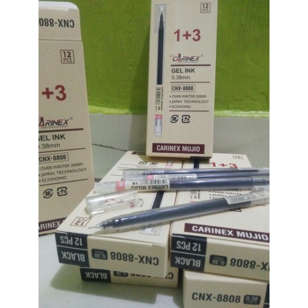 

Pulpen gel CARINEX MUJIO CNX-8808 Gel ink 0,38mm ( satuan )