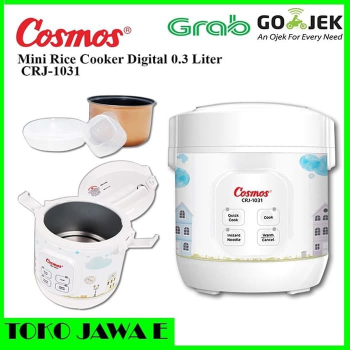 RICE COOKER MINI COSMOS Crj-1031 Rice Cooker Digital Mini 0,3 Liter 4 Fungsi