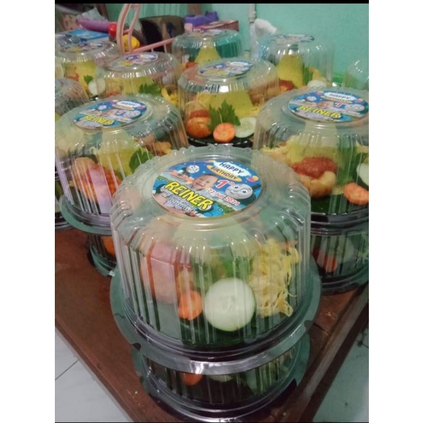 (10 pcs) Mika Tumpeng Mini / Mika Cake Tray 15 / Mika CT 15 Bulat - Bulat Diameter 15 cm - Tinggi 10Cm