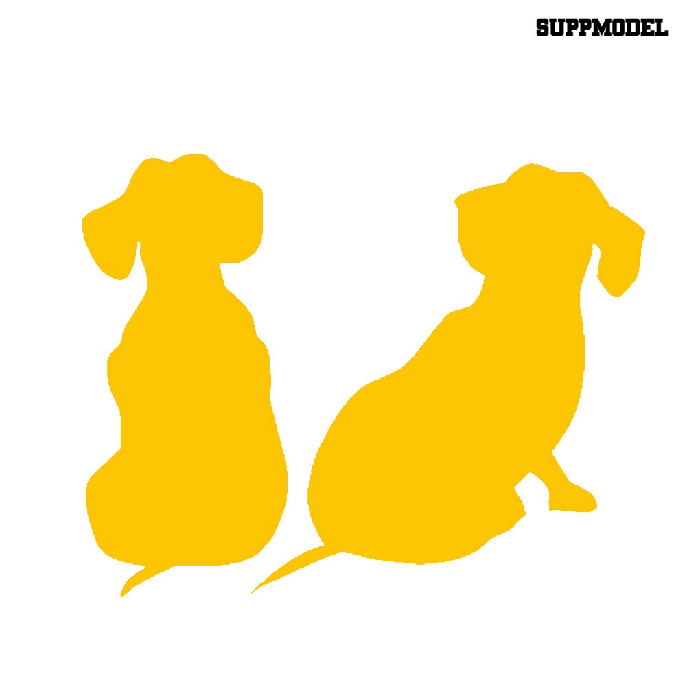 Stiker Reflektif Motif Anjing Dachshund Untuk Dekorasi Bodykaca Mobil Suvtruk