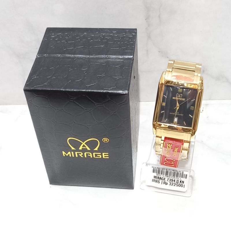 (Toko Ricoh) Jam Tangan Pria Mirage Original 7394 Free Box