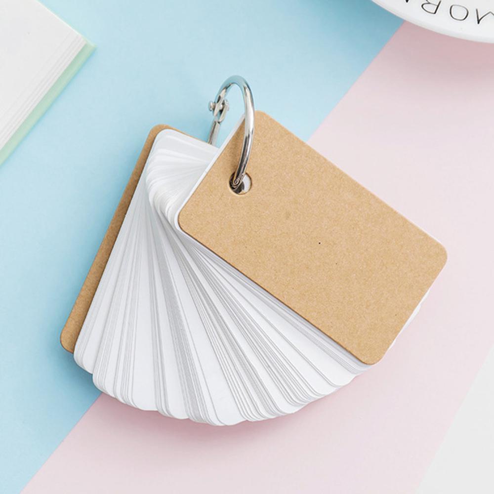 Lanfy Words Card DIY Loose-leaf Notebook Ring Buckle Memo Pad