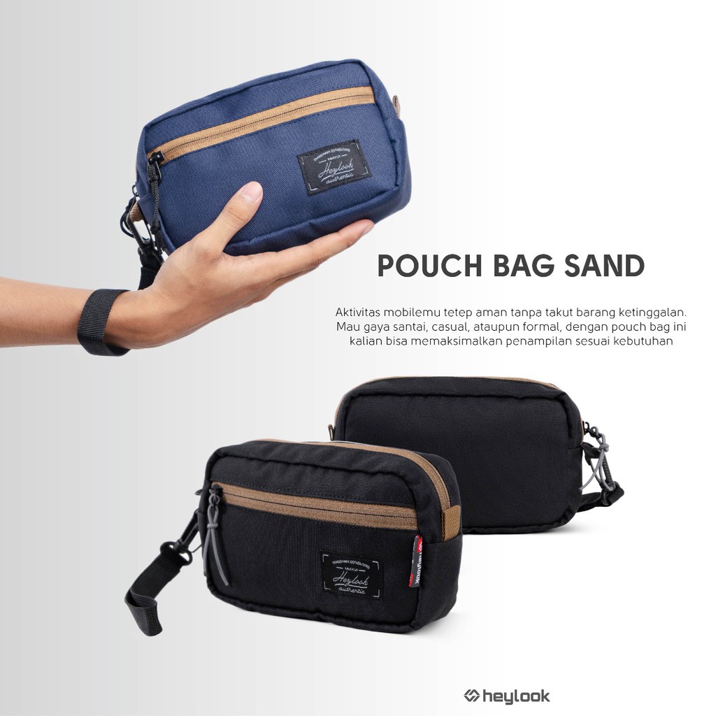 HEYLOOK Project - Pouch Bag SAND Pria Wanita Premium