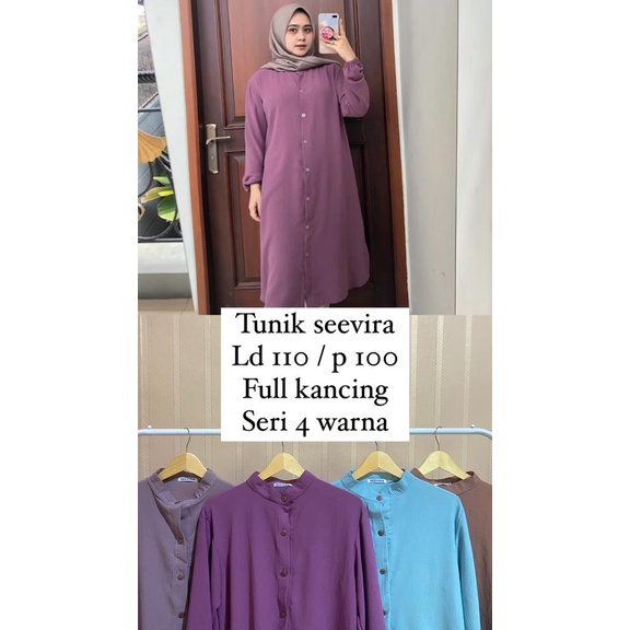 Tunik Cinkel/ LONG TUNIK JUMBO / atasan tunik / Long tunic / Long tunik polos / Long tunik putih / Long tunik busui /  atasan long tunik/ atasan tunik wanita/atasan tunik muslimah / tunik crinkle/ tunik crinkle full kancing