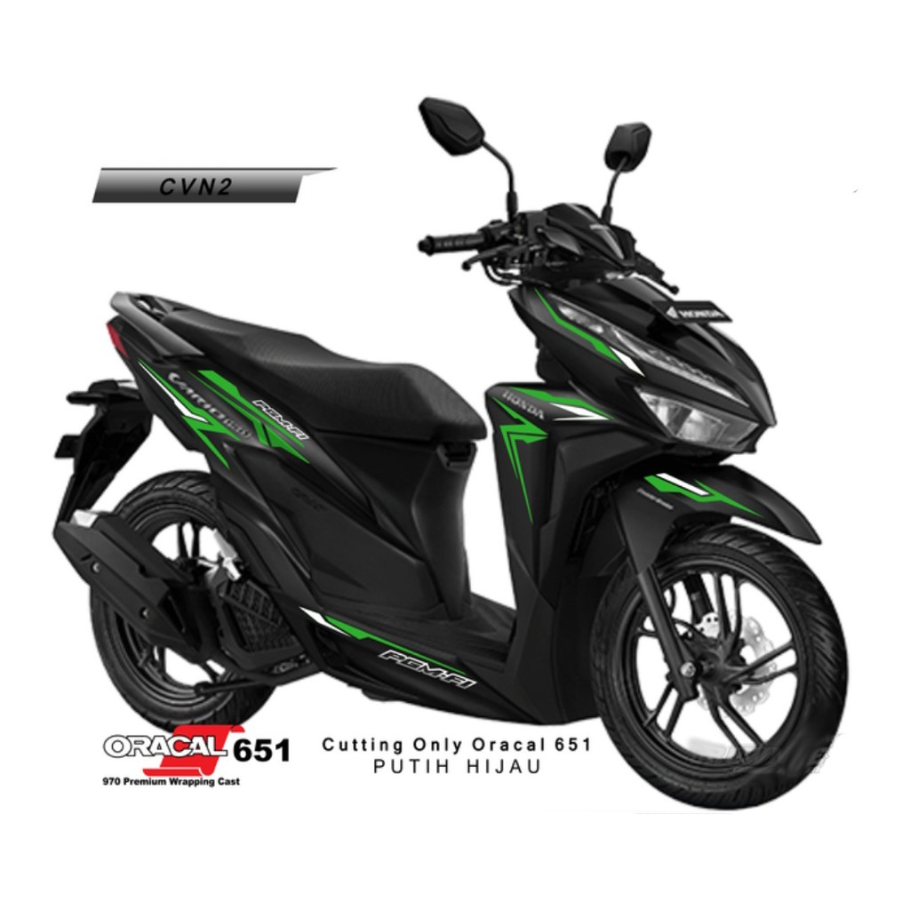 cutting sticker for  HONDA VARIO NEW  2019 150-125  code cvn-2 scotlet keren kombinasi putih
