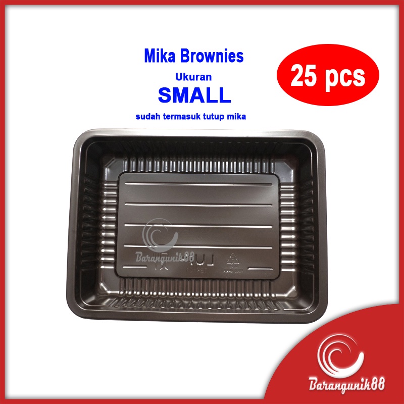 [25 pcs] Mika Brownies Small Lux Food Grade High Quality Kotak Kue Sushi