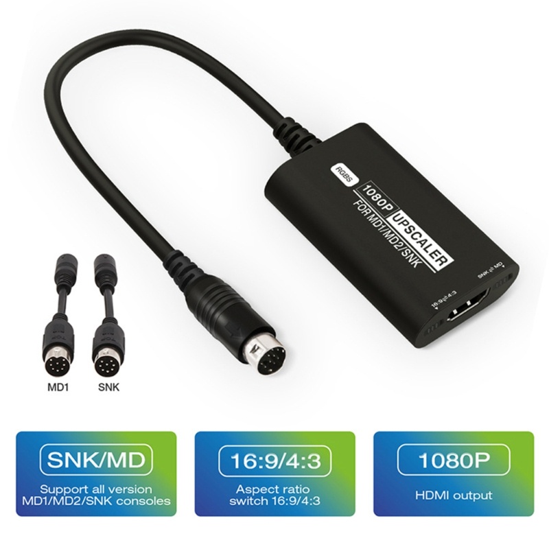 Vivi Adapter Konverter HDTV Untuk MD1 / MD2 / SNK RGBS Upscaler HDMI