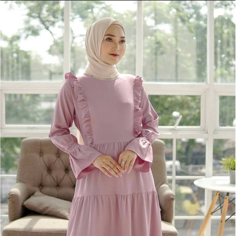 (DBY) GAMIS DARENA REMPEL DAILY BUSUI WANITA DRESS MOSCREPE