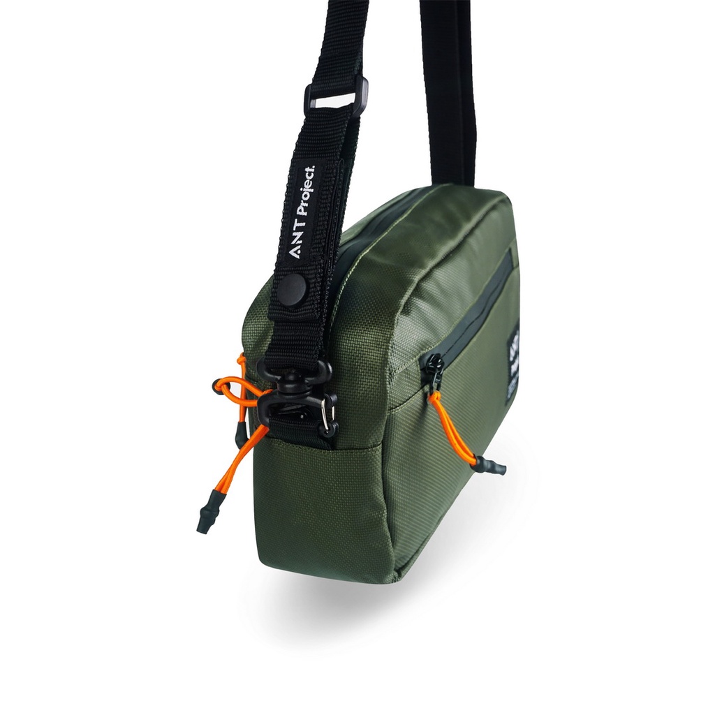 ANT PROJECT - Tas Handlebar Bag TROY GREEN 3in Selempang - Tas Stang Sepeda Waterproof