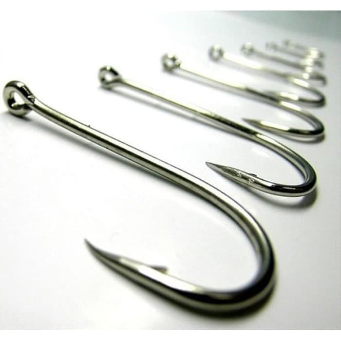 Long Handled Fishing Hook Ten Division No 3-12 Set Kail Pancing