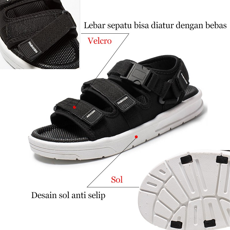 Sandal Pria Sepatu Sendal Pantai Pria Kasual Luar Sandal Gunung Non-Slip Tahan aus Ukuran 39-44