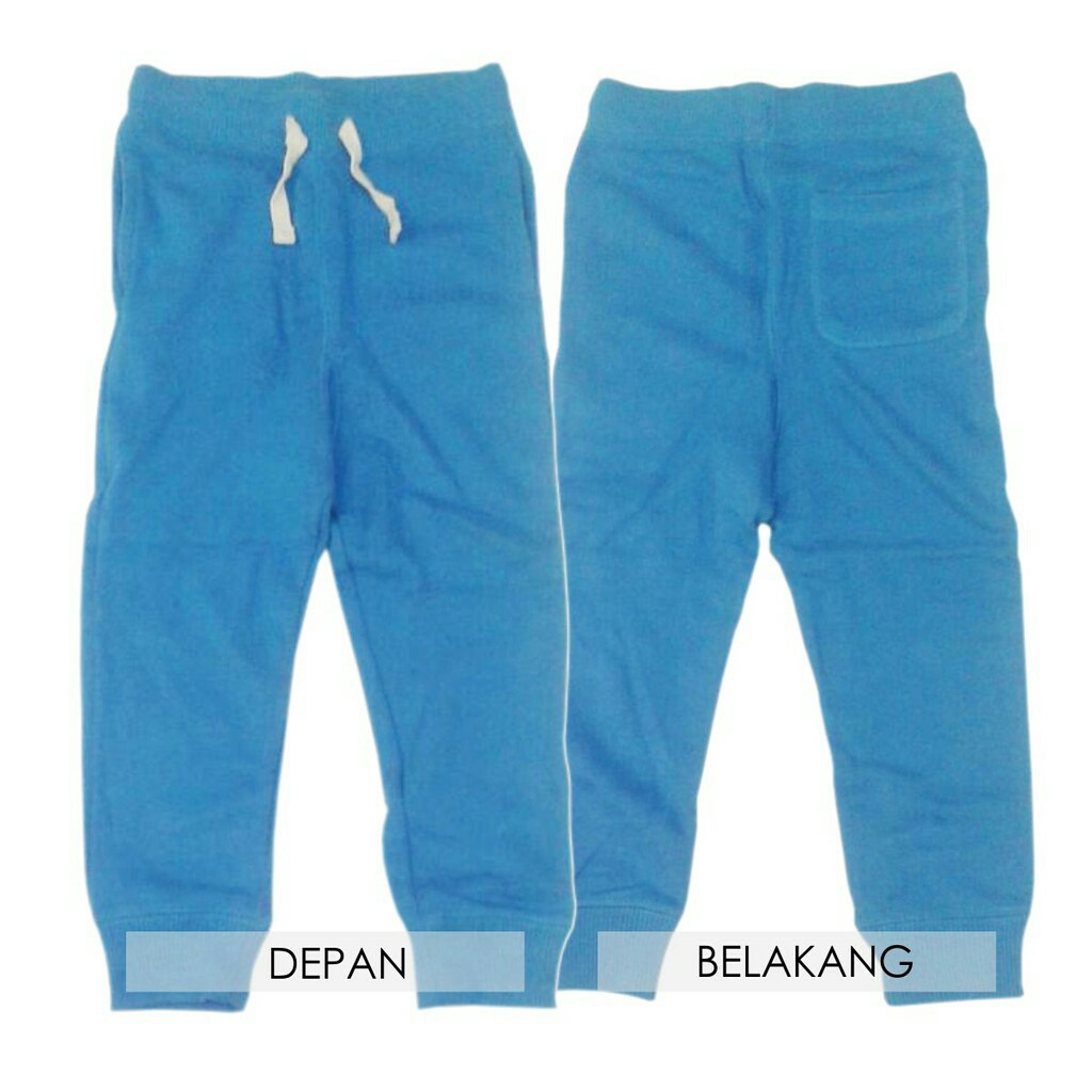 Celana Joger anak laki laki Panjang Anak 2 - 4 tahun toddler bambin jogger pant celana tebal training warna biru laut