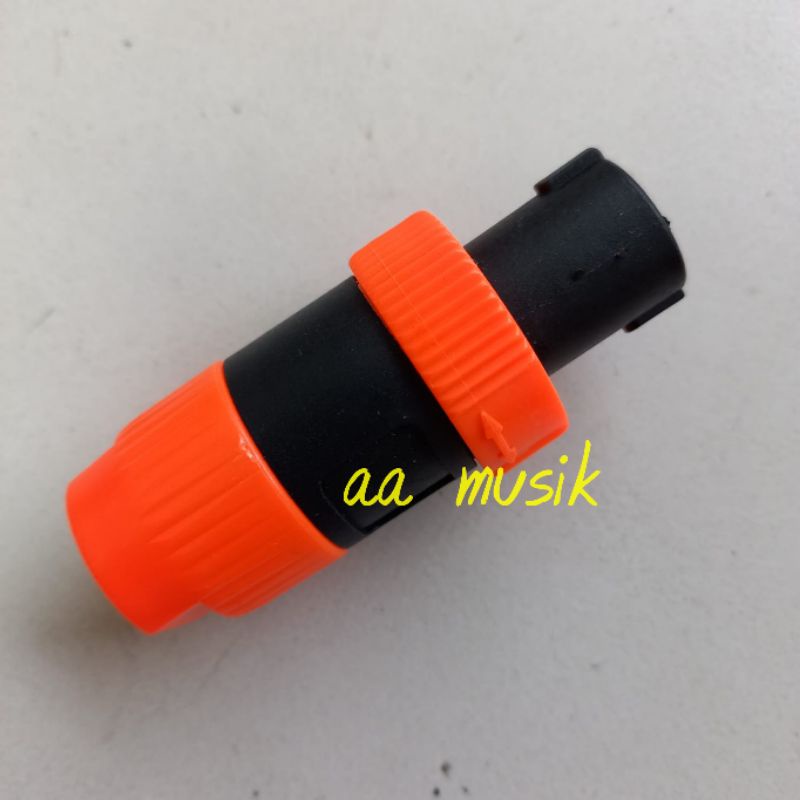JACK SPIKON ORANGE 4 PIN UNTUK SPEAKER PASIF