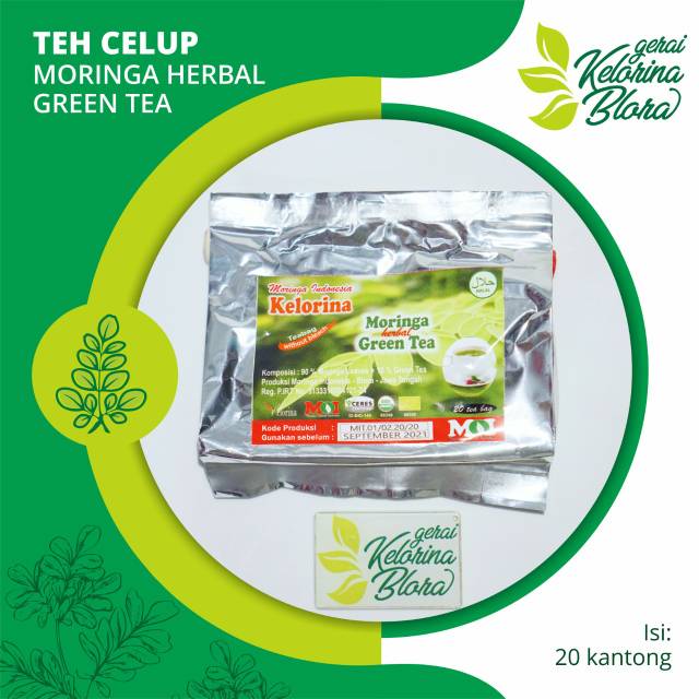 

Teh Celup Daun Kelor Herbal - Teh Celum Piramida Daun Kelor - Moringa Pyramid Tea - Kelorina