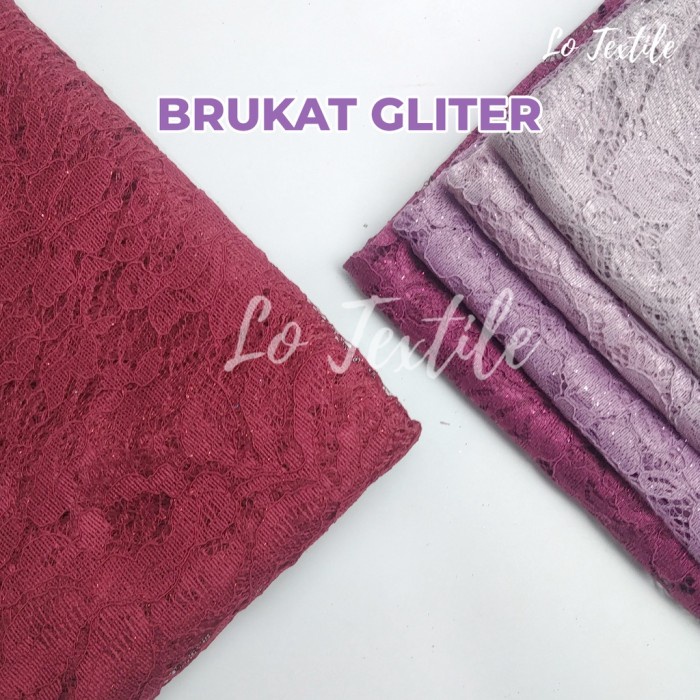 Kain Brokat Kebaya Brukat Meteran Premium - Bahan Brokat Meteran