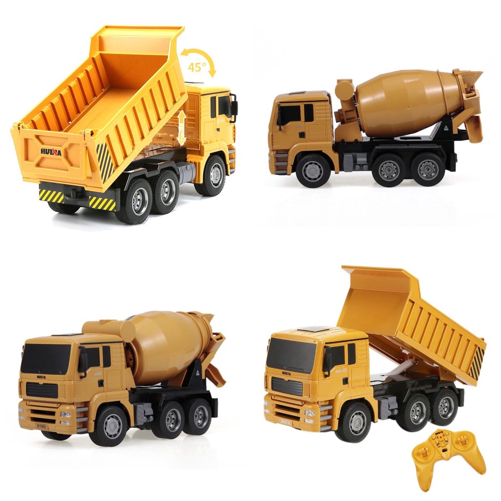 Huina 1333 1332 RC Molen Dump Truck 1/18 Truk Alat Berat RTR