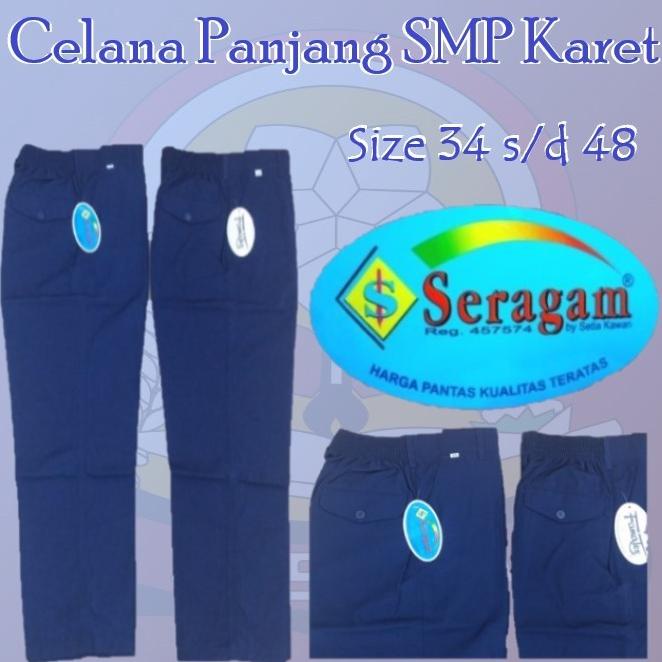 Celana Seragam Sekolah Panjang Karet SD SMP (MERK SERAGAM DAN BULOVA)