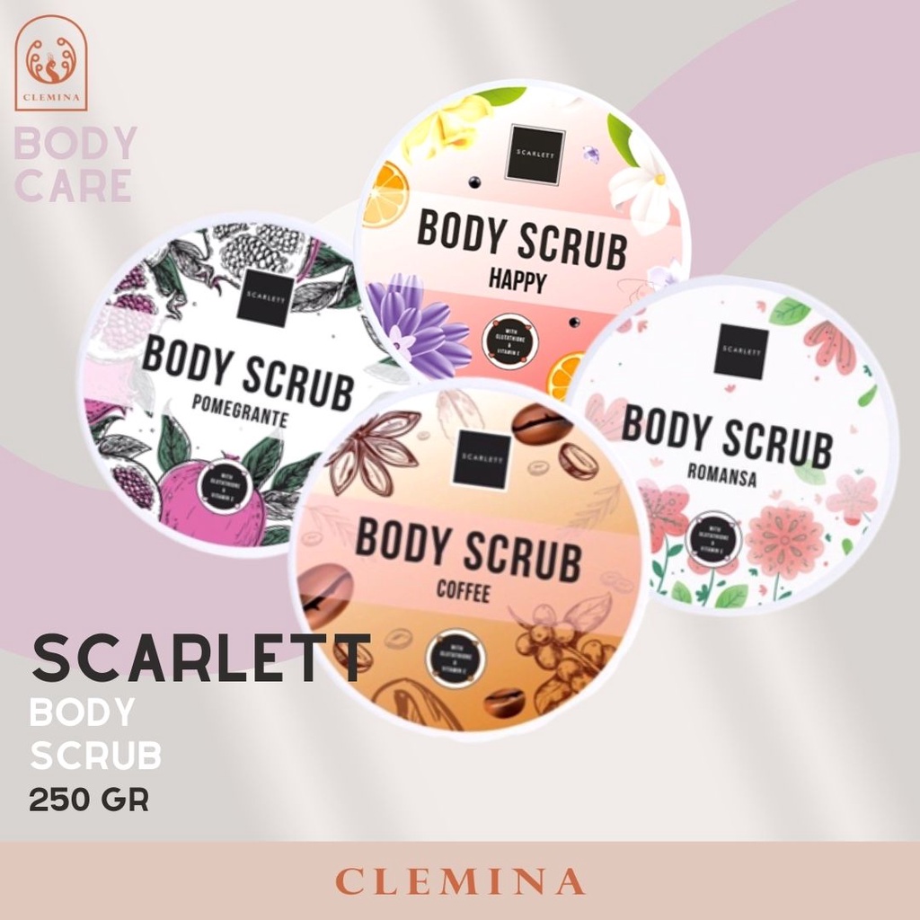 SCARLETT Whitening Body Scrub Scarlet Lulur Mandi Badan Original BPOM