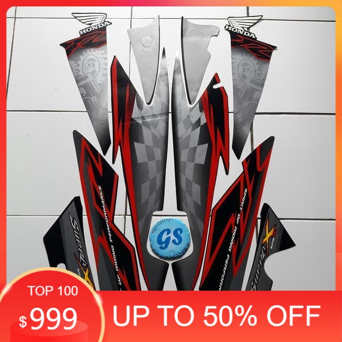 striping supra x 125 2008 hitam