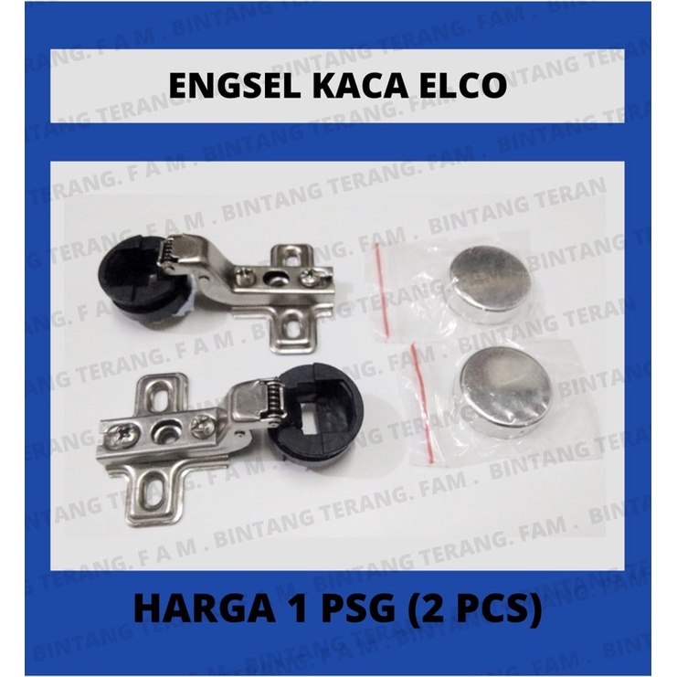 1 PASANG (2 pcs) ENGSEL SENDOK KACA ELCO